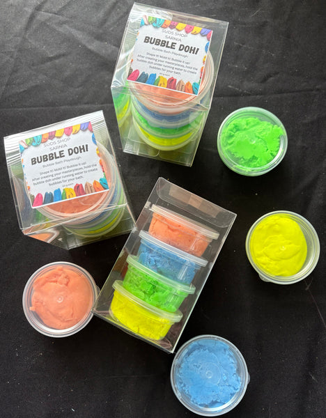 Bubble Bath Playdough - set of 4 colours